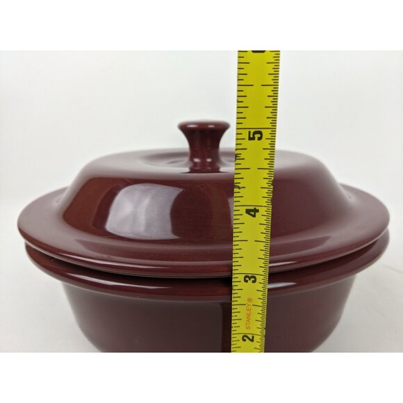 Pampered Chef Stoneware 6 cup 1.5 L Round Cranberry Covered Casserole Baker 1153 - Picture 13 of 13